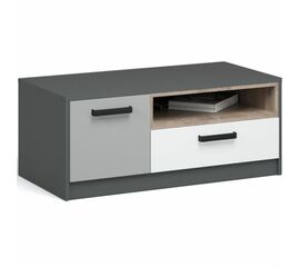 Тумба ТВ «Квадро» 100, Антрацит/Дуб эндгрейн/Шиншилла/Белый | Интернет магазин мебели и декора LifeDekor