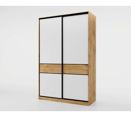 Шкаф-купе SLIM,125*60, Дуб вотан, Белый шёлк | Интернет магазин мебели и декора LifeDekor