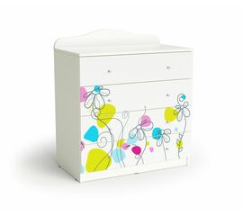 Комод "Цветы", Белый шёлк | Интернет магазин мебели и декора LifeDekor