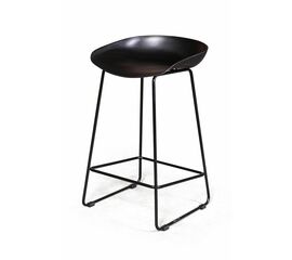 Стул полубарный Leo пластик черный | Интернет магазин мебели и декора LifeDekor