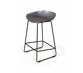 Стул полубарный Leo пластик серый | Интернет магазин мебели и декора LifeDekor