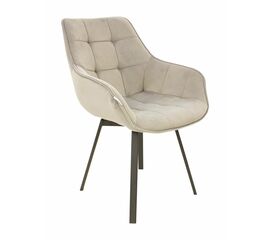 Полукресло поворотное Milan замша латте/черные опоры | Интернет магазин мебели и декора LifeDekor