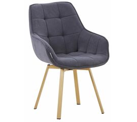 Полукресло поворотное Milan велюр темно-коричневый/опоры бронза | Интернет магазин мебели и декора LifeDekor