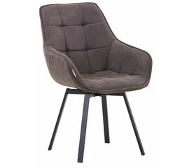 Полукресло поворотное Milan велюр темно-коричневый/черные опоры | Интернет магазин мебели и декора LifeDekor