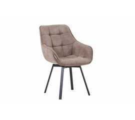 Полукресло поворотное Milan замша темный латте/черные опоры | Интернет магазин мебели и декора LifeDekor