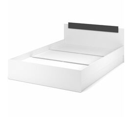 Кровать «Чикаго» 140 настил ЛДСП, Антрацит/Белый | Интернет магазин мебели и декора LifeDekor