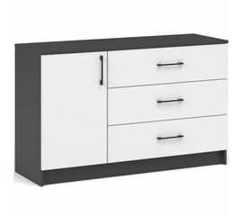 Комод «Чикаго» 1д3ящ Антрацит/Белый | Интернет магазин мебели и декора LifeDekor