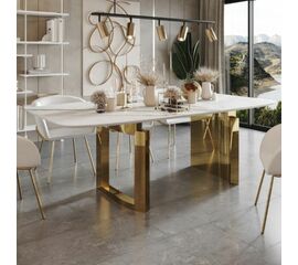 Стол обеденный Liam 230, керамика матовая белая | Интернет магазин мебели и декора LifeDekor