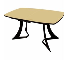 Стол «Милан» ПМ бежевый, каркас черный | Интернет магазин мебели и декора LifeDekor