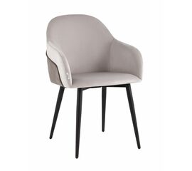 Стул Новел New велюр светло-серый с темно-серой спинкой | Интернет магазин мебели и декора LifeDekor