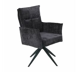 Стул DikLine 6824 тк. Серая 709-23, опоры черные поворотный (комплект 2 шт) | Интернет магазин мебели и декора LifeDekor