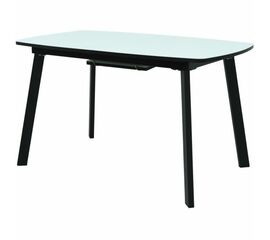 Стол «Валенсия» 130x80, стекло Opti белое/черный | Интернет магазин мебели и декора LifeDekor