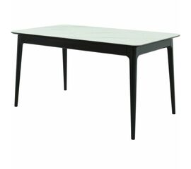 Стол «Плей» 140x80, керамика Greys white/черный | Интернет магазин мебели и декора LifeDekor