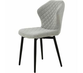 Стул «Вилла», велюр Бренди силвер, каркас черный | Интернет магазин мебели и декора LifeDekor