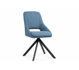 Стул на металлокаркасе Оливер крутящийся синий / черный | Интернет магазин мебели и декора LifeDekor