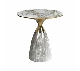 Кофейный столик Secret диам.40см x 54см, серый мрамор, металл, керамика | Интернет магазин мебели и декора LifeDekor