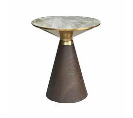 Кофейный столик Vision диам.40см x 54см, металл под дерево, керамика | Интернет магазин мебели и декора LifeDekor