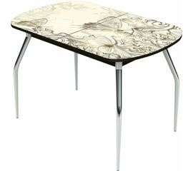 Стол «Ривьера» мини 90x60, фотопечать текстура №33, опоры хром | Интернет магазин мебели и декора LifeDekor