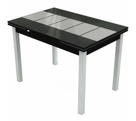 Стол «Шанхай» Каре 110x74см, черно-белый, хром | Интернет магазин мебели и декора LifeDekor
