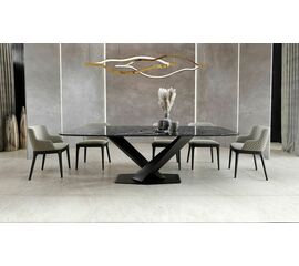 Стол Toros 180 овальный, керамика глянцевая черная | Интернет магазин мебели и декора LifeDekor