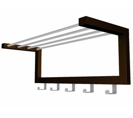 Вешалка настенная Фабио венге/металлик | Интернет магазин мебели и декора LifeDekor