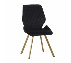 Стул Liam c поворотно-возвратным механизмом, графит велюр/матовое золото | Интернет магазин мебели и декора LifeDekor