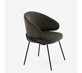 Дизайнерский стул Cosmos графит, основание металл черный матовый | Интернет магазин мебели и декора LifeDekor