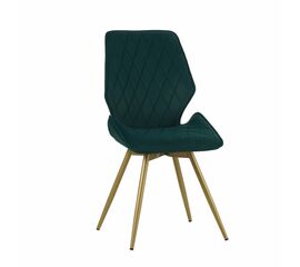 Стул Liam c поворотно-возвратным механизмом, зеленый велюр/матовое золото | Интернет магазин мебели и декора LifeDekor