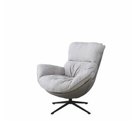 Кресло HUG светло-серый, экокожа, шенилл | Интернет магазин мебели и декора LifeDekor