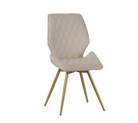 Стул Liam c поворотно-возвратным механизмом, велюр латте/матовое золото | Интернет магазин мебели и декора LifeDekor