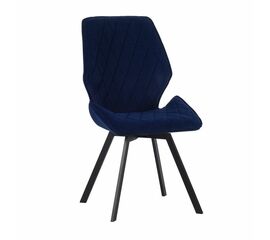Стул Liam c поворотно-возвратным механизмом, cиний велюр/черный | Интернет магазин мебели и декора LifeDekor