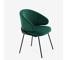 Дизайнерский стул Cosmos изумрудный, основание металл черный матовый | Интернет магазин мебели и декора LifeDekor
