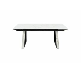 Стол Монако NEW, Керамогранит, Черный матовый муар/Calacata vaglioro | Интернет магазин мебели и декора LifeDekor