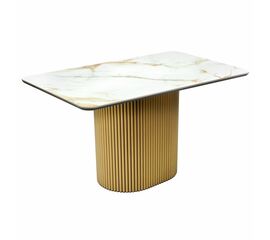 Стол Festa 140x85x77см, керамогранит Calacatte gold мрамор | Интернет магазин мебели и декора LifeDekor