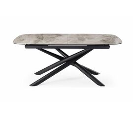 Стол DikLine KE180 керамика серый мрамор С21 глянец/опоры черные) (2 уп) | Интернет магазин мебели и декора LifeDekor