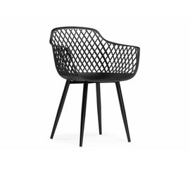 Пластиковый стул Rikon black / wood | Интернет магазин мебели и декора LifeDekor