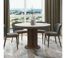 Стол Denver 110, круглый раздвижной, матовый | Интернет магазин мебели и декора LifeDekor