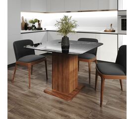 Стол Denver 110, квадрат раздвижной, глянец | Интернет магазин мебели и декора LifeDekor