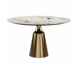 Стол круглый Lucas 100, керамика глянцевая, белая | Интернет магазин мебели и декора LifeDekor