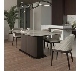 Стол прямоугольный Denver 230, керамика глянцевая, опора дерево | Интернет магазин мебели и декора LifeDekor