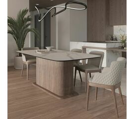 Стол прямоугольный Denver 160, керамика матовая, опора дерево | Интернет магазин мебели и декора LifeDekor