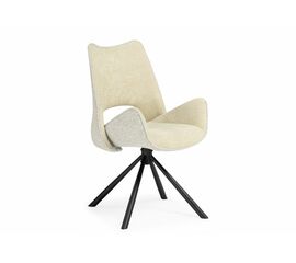 Стул на металлокаркасе Balaton 360 крутящийся beige / black | Интернет магазин мебели и декора LifeDekor