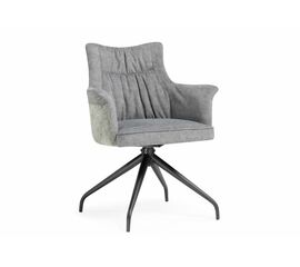 Стул на металлокаркасе Kaser 360 крутящийся grey / black | Интернет магазин мебели и декора LifeDekor