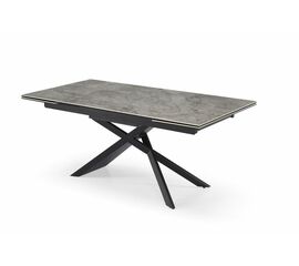 Стол DiklLine KZ180 керамика мрамор серый С35 глянец/опоры черные (2 уп) | Интернет магазин мебели и декора LifeDekor