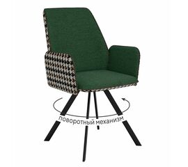 Стул DikLine 293 поворотный SB1/A2 зеленый, ножки черные | Интернет магазин мебели и декора LifeDekor