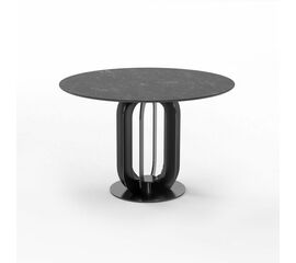 Стол круглый Castro 120, керамика матовая, черная | Интернет магазин мебели и декора LifeDekor