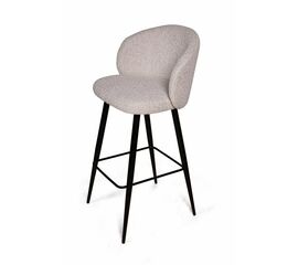 Стул барный Vito поворотный 360 градусов, букле серый | Интернет магазин мебели и декора LifeDekor