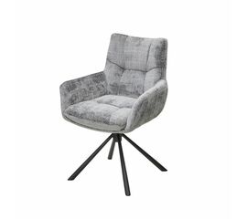 Стул Edwin шенилл серый, поворотно-возвратный механизм 360 градусов | Интернет магазин мебели и декора LifeDekor