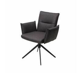 Стул c подлокотниками Indigo экокожа черный, поворотно-возвратный механизм 360 градусов | Интернет магазин мебели и декора LifeDekor