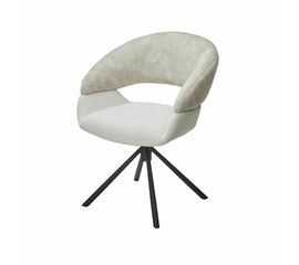 Стул Lotus ткань комби бежевый, поворотно-возвратный механизм 360 градусов | Интернет магазин мебели и декора LifeDekor